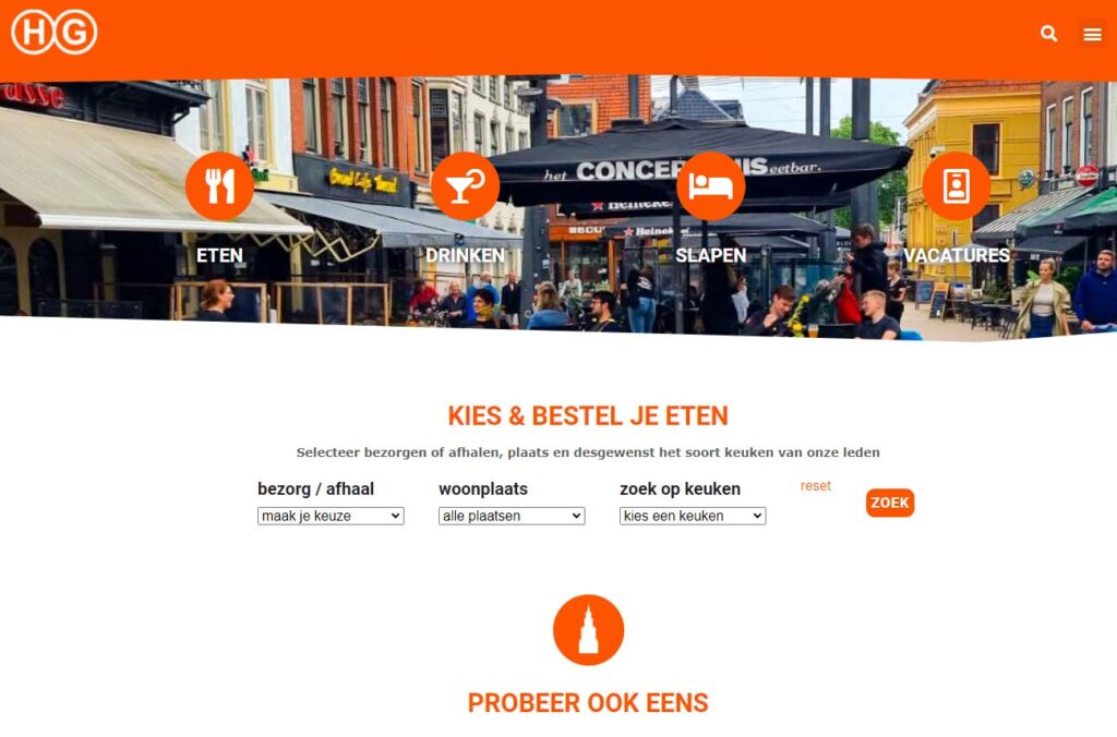 screenshot horeca groningen